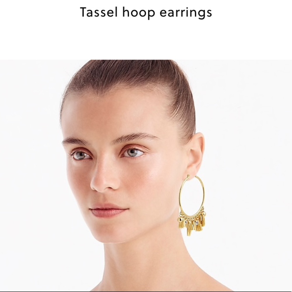 J.Crew tassel hoop earrings - Picture 3 of 4